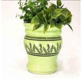 Big Green Glossy Ceramic Pot